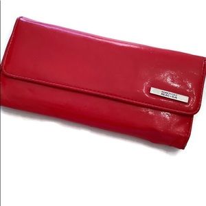 Kenneth Cole Large Red Patent Leather Wallet